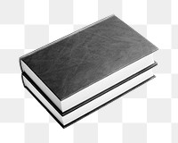 Png black book, isolated object, transparent background