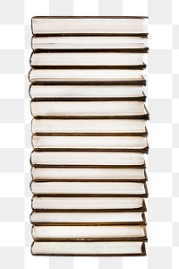Book stack png collage element, transparent background