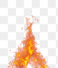 Flame png collage element, transparent background