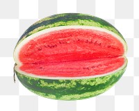 Juicy red watermelon. png, transparent background