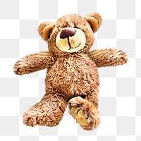 Png teddy bear doll, isolated object, transparent background