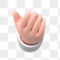 Palm hand png reaching out, 3D gesture illustration, transparent background