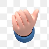 Palm hand png reaching out, 3D gesture illustration, transparent background