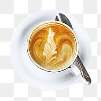 PNG Coffee latte, collage element, transparent background