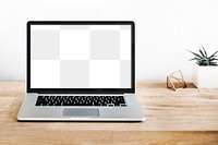 Laptop screen png mockup, transparent design