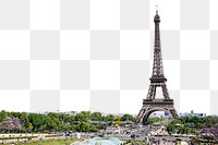 PNG Eiffel Tower travel, Paris France  border, transparent background