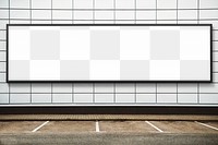 Billboard sign png mockup, editable transparent design