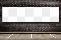 Billboard sign png mockup, editable transparent design