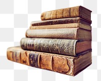 Book stack png vintage collection, transparent background