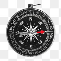 Png compass, isolated collage element, transparent background