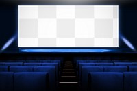 Movie screen png mockup, transparent design