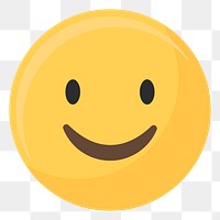 Smile emoticon png, transparent background