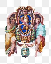 Png pope coat of arms, isolated object, transparent background