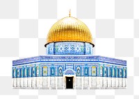 Png Al Aqsa mosque, isolated object, transparent background