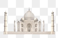 PNG Taj Mahal, India travel, transparent background