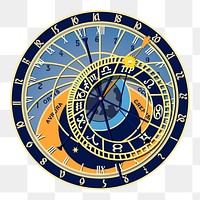 Prague Astronomical Clock clipart.