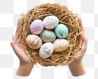 Easter eggs png, isolated object, transparent background