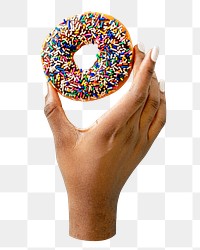 Donut png collage element, transparent background