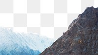PNG View of beautiful mountain collage element, transparent background