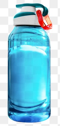 Water bottle png, isolated object, transparent background