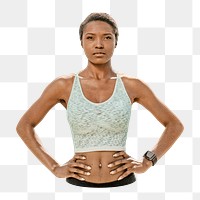 PNG fit woman, collage element, transparent background