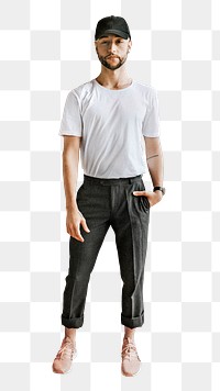 Casual man png modeling, transparent background