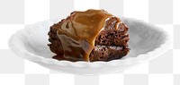 Chocolate brownies png, food element, transparent background