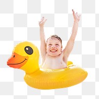 Boy pool swimming png, transparent background