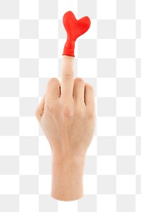 Valentine png hand gesture, transparent background