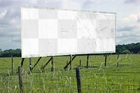 Large billboard sign png mockup, transparent design
