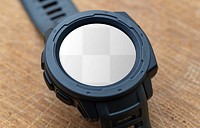 Smartwatch screen png mockup, transparent design