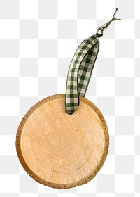 Wooded ornament png object, transparent background