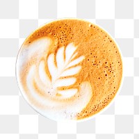 PNG Coffee latte, collage element, transparent background