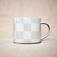 Coffee mug png mockup, transparent design