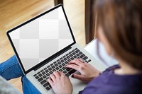 Laptop screen png transparent mockup