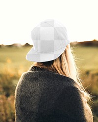 Snapback cap png mockup, street fashion, transparent design