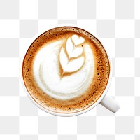 Hot cappucino  png, transparent background