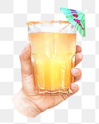 Png Summer cocktail drink element, transparent background