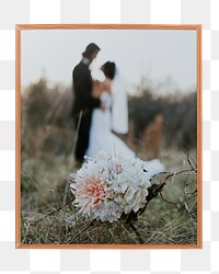PNG wedding picture frame, transparent background