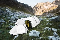 PNG camping tent mockup, transparent design