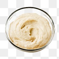Hummus dip bowl png, transparent background