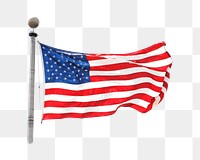 Png USA flag element, transparent background