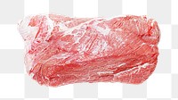 Raw meat png collage element, transparent background
