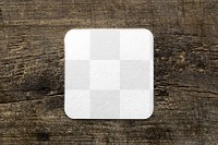 Coaster png mockup, transparent design