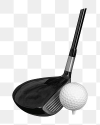 Golf club png collage element, transparent background