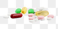 PNG Pills & drugs, healthcare, collage element, transparent background