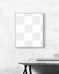 Picture frame png mockup, transparent design