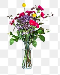 Spring flower bouquet  png collage element, transparent background