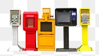 PNG Newspaper machines, collage element, transparent background