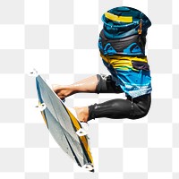 PNG Kite surfing, sports photography design element, transparent background
